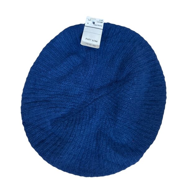 Accessories - Angora Wool Blue Beret Vintage New Old Stock